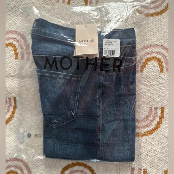 Mother The Insider High Waist Step Frayed Hem Crop Jeans Size 25 Sake to me - Picture 10 of 11